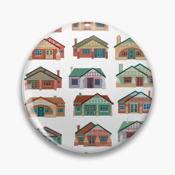 Item preview, Californian Bungalows (large repeat) designed and sold by Julia Marshall Felix.