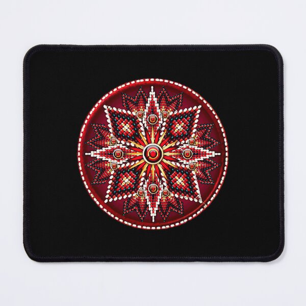 Item preview, Red and White Native American Style Rosette designed and sold by CraigSolo19110.