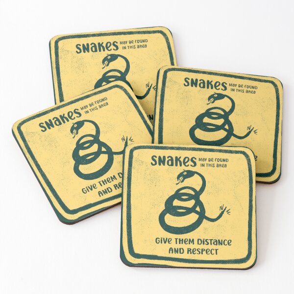 Item preview, yellow sign attention for snakes designed and sold by MaddaMom.