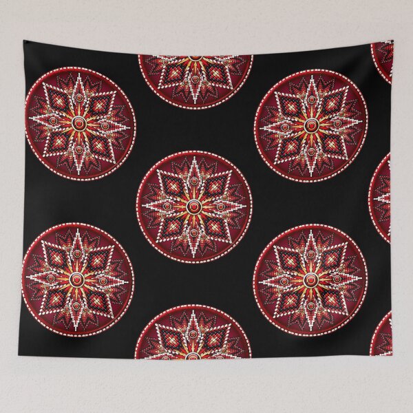 Item preview, Red and White Native American Style Rosette  designed and sold by CraigSolo19110.