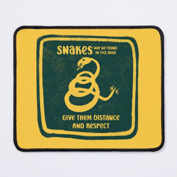 Item preview, dark green sign attention for snakes designed and sold by MaddaMom.