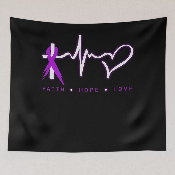 Item preview, Alzheimers Awareness Faith Hope Love Christian Alzheimers Awareness Peach Ribbon Warrior designed and sold by OtiliaNikolaus.