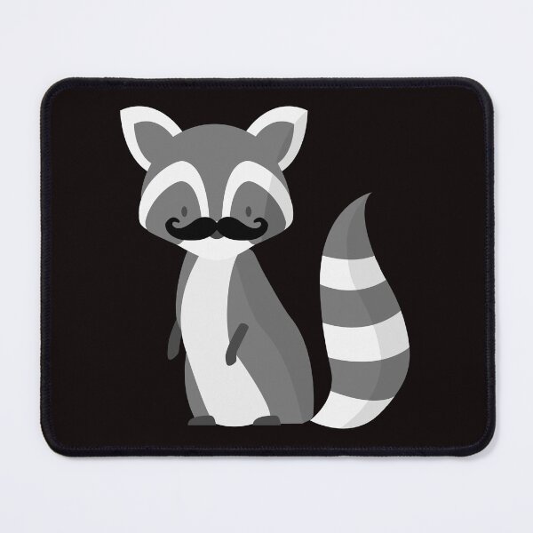 Item preview, Cute Racoon Moustache designed and sold by Buyeseoshop.