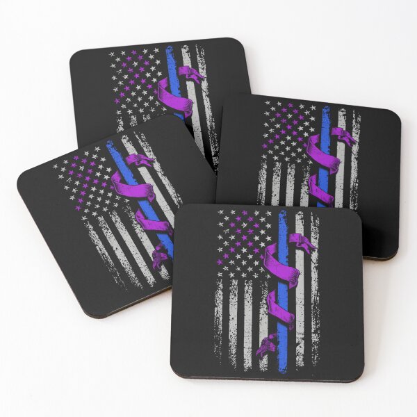 Item preview, Alzheimers Awareness Flag American Police Officer Alzheimers Awareness Peach Ribbon Warrior designed and sold by OtiliaNikolaus.