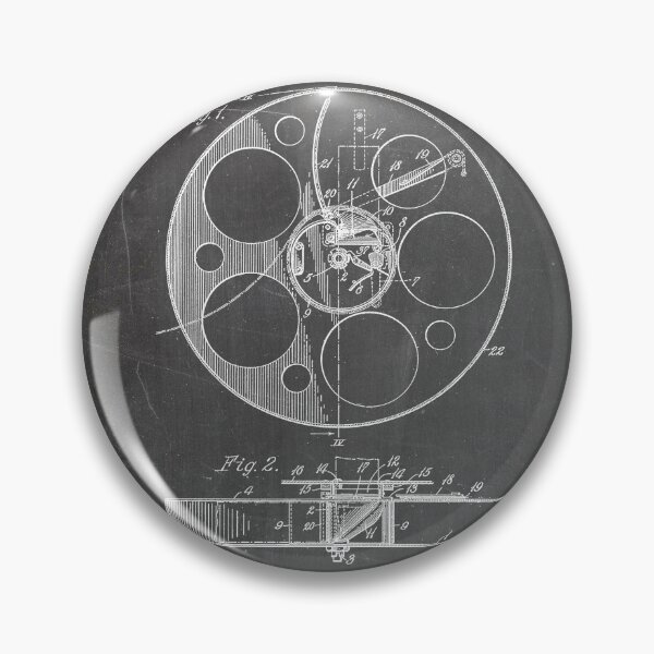 Item preview, Film Reel Patent - Classic Cinema Art - Black Chalkboard designed and sold by patentpress.