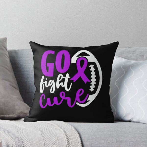 Item preview, Alzheimers Awareness Football Tackle Go Fight Cure Alzheimers Awareness Purple Ribbon Warrior Support designed and sold by OtiliaNikolaus.
