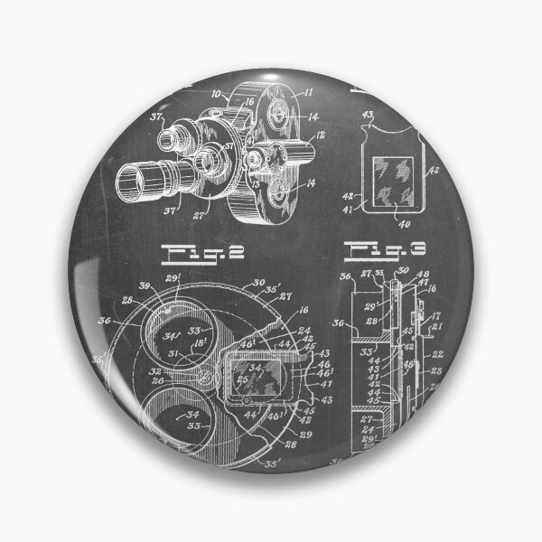 Item preview, Movie Camera Patent - Film Camera Art - Black Chalkboard designed and sold by patentpress.