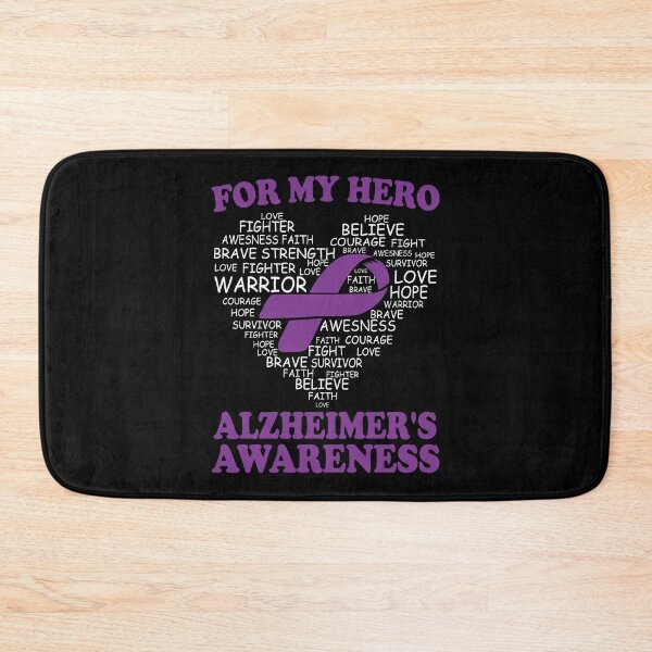 Item preview, Alzheimers Awareness For My Hero Alzheimer's Awareness Ribbon Heart designed and sold by OtiliaNikolaus.