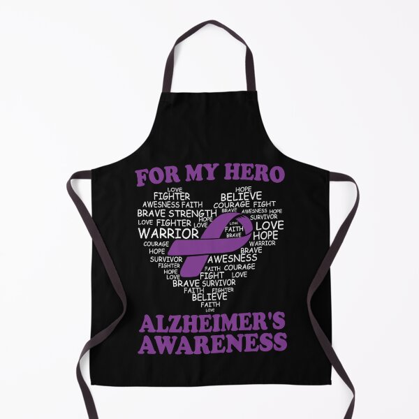 Item preview, Alzheimers Awareness For My Hero Alzheimer's Awareness Ribbon Heart designed and sold by OtiliaNikolaus.