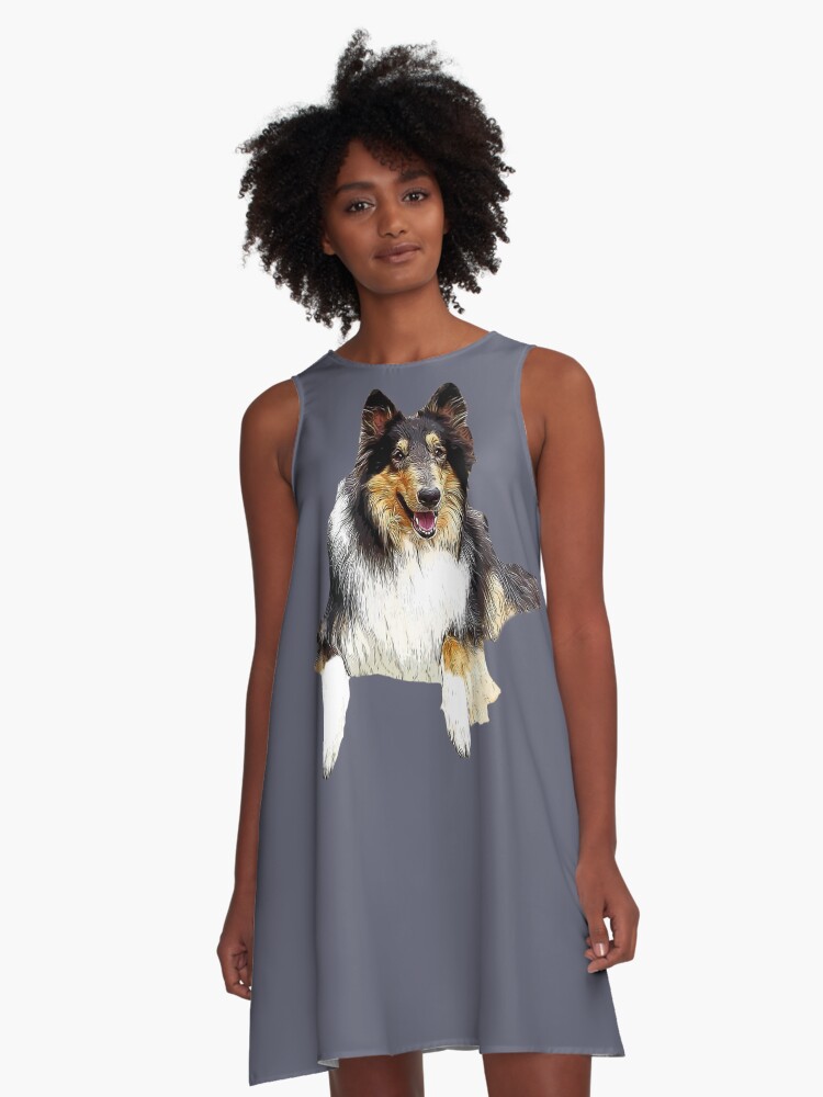 Rough Collie Tri A Line Dress