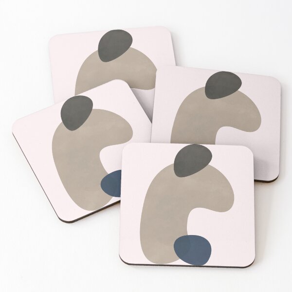 Item preview, Neutral Abstract Shapes, Minimal Mid Century Art designed and sold by technicolorable_art.