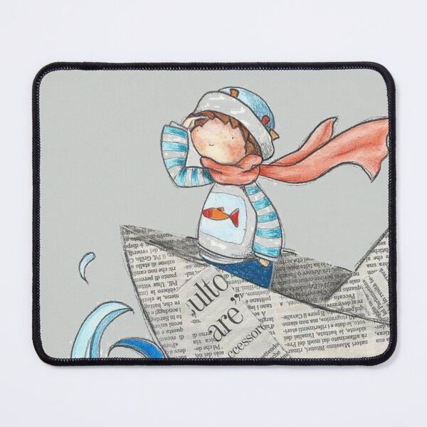 Item preview, Little Boy Sailing Nautical Paper Boat  designed and sold by ChristinasMess.