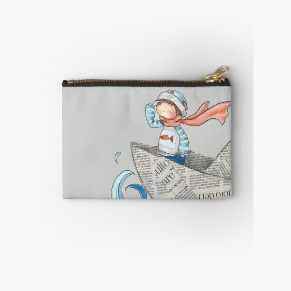 Item preview, Little Boy Sailing Nautical Paper Boat  designed and sold by ChristinasMess.