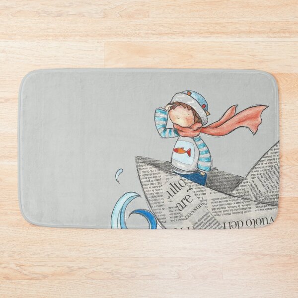 Item preview, Little Boy Sailing Nautical Paper Boat  designed and sold by ChristinasMess.