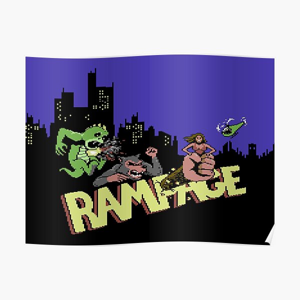 03 80/'s Vintage Eighties Cartoon Poster RAMPAGE Poster 24 inch X 34 inch