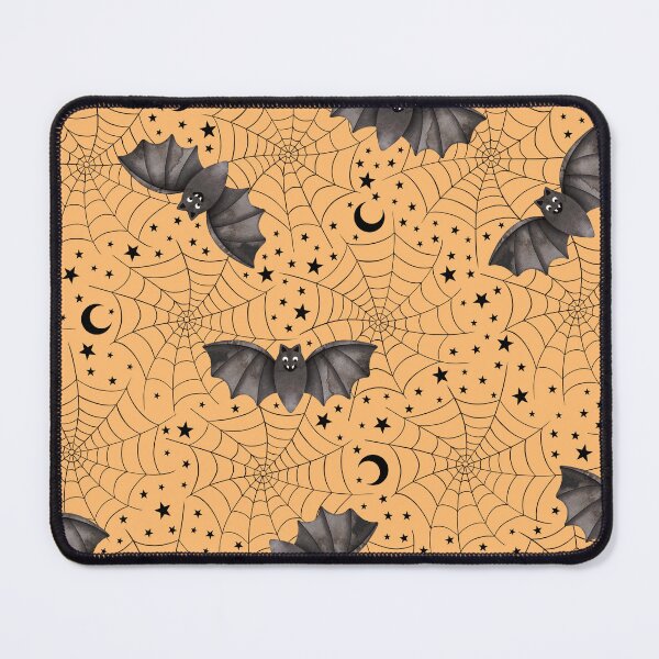 Item preview, Spiderwebs and Bats on Orange - Pastel Halloween designed and sold by KConfetti.