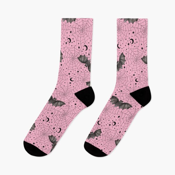 Item preview, Spiderwebs and Bats on Pink - Pastel Halloween designed and sold by KConfetti.