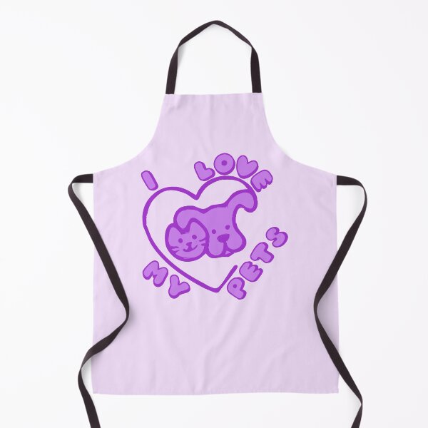 Item preview, I Love My Pets Cat Dog Owner Heart Purple designed and sold by everything4eva.