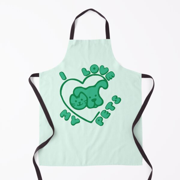 Item preview, I Love My Pets Cat Dog Owner Heart Green designed and sold by everything4eva.