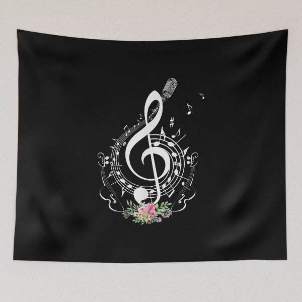 Item preview, Cut music notes clef teacher musical notes and flowers designed and sold by LeonFord43.