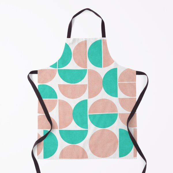 Item preview, Pink and turquoise pastel retro mid-century geometric shapes designed and sold by Preppy Aesthetic Designs.