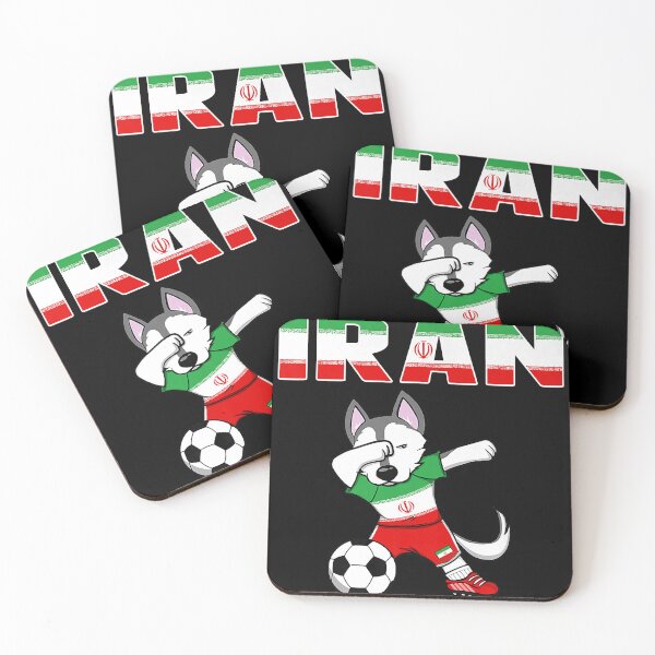 Item preview, Dabbing husky iran soccer fans jersey iranian flag football designed and sold by LeonFord43.