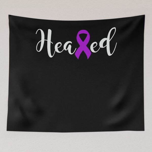 Item preview, Alzheimers Awareness Heal Cancer Never Give Up Alzheimers Awareness Purple Ribbon Warrior Hope Cure designed and sold by OtiliaNikolaus.