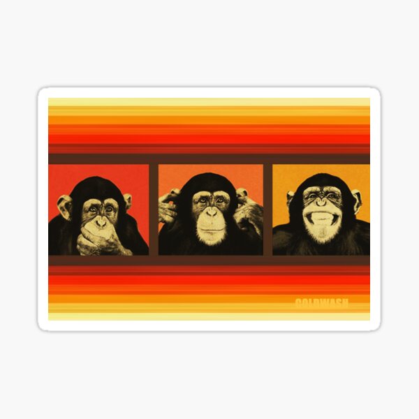 Stickers Sur Le Theme Trois Singes De La Sagesse Redbubble