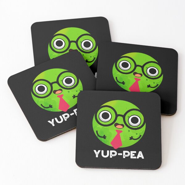 Item preview, Yup-pea Yuppie Funny Pea Puns (Dark BG) designed and sold by punnybone.