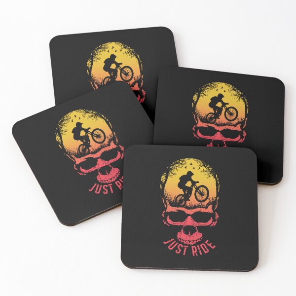 Item preview, Just Ride MTB Mountain Bike Halloween Biking Skull Sunset designed and sold by GrandeDuc.