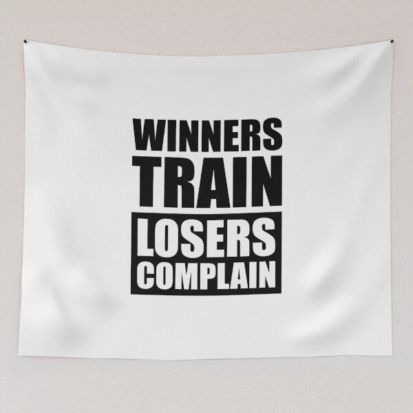 Item preview, Winners Train Losers Complain - Gym Fitness designed and sold by maniacfitness.