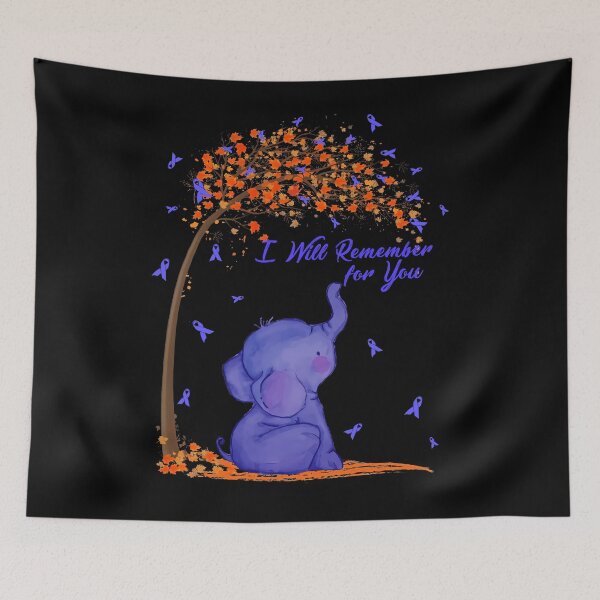 Item preview, Alzheimers Awareness I Will Remember For You Alzheimers Awareness Eleplant Warrior Gift designed and sold by OtiliaNikolaus.