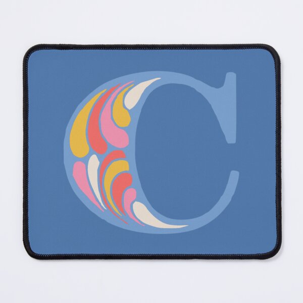 Item preview, Letter C Fancy Monogram Hippie Initial Blue designed and sold by everything4eva.