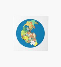 Pangea Political World Map Art Board