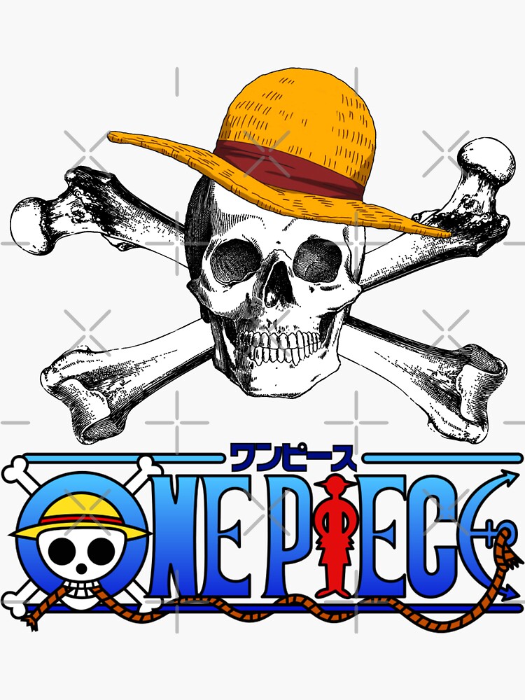 "Straw Hat Jolly Roger One Piece" Sticker for Sale by Fangsunghi