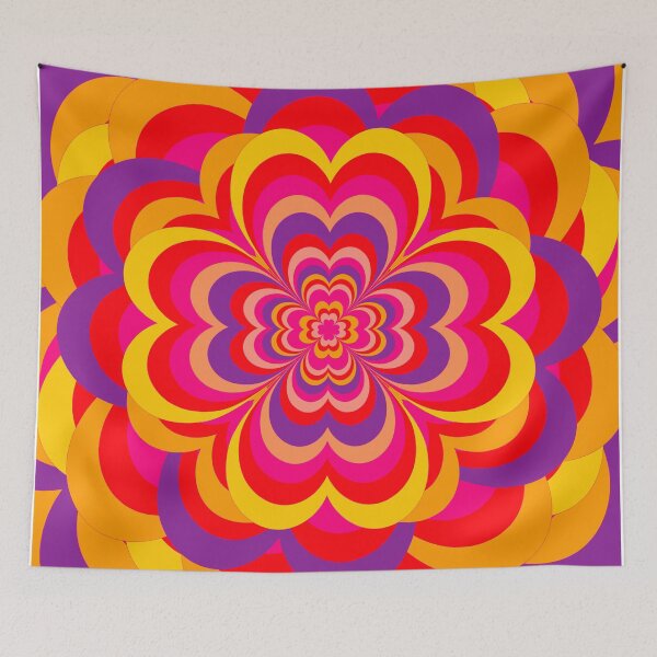 Item preview, Groovy Psychedelic Flower Pattern designed and sold by vampdearie.