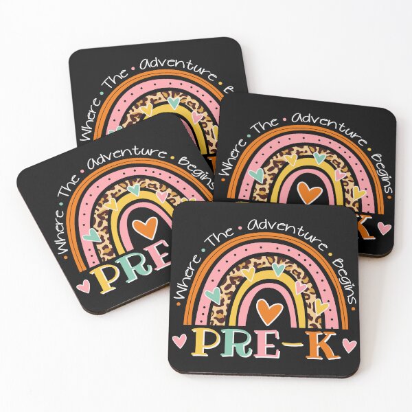 Item preview, Colorful Pre K School Rainbow Hearts - Pre K where the adventure begins designed and sold by AppareIIndustry.