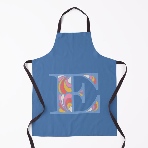 Item preview, Letter E Fancy Monogram Hippie Initial Blue designed and sold by everything4eva.