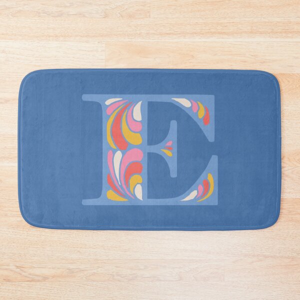 Item preview, Letter E Fancy Monogram Hippie Initial Blue designed and sold by everything4eva.
