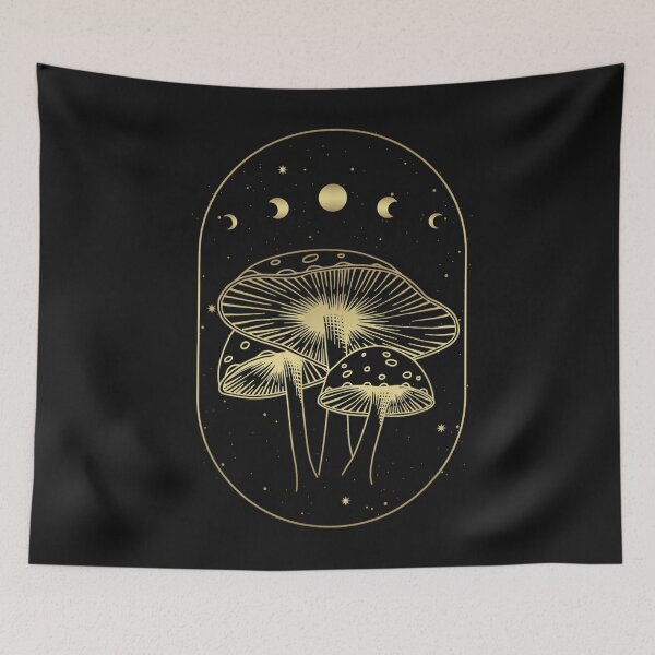 Item preview, Golden Mushrooms and Moon Phases T-Shirt designed and sold by Kanter-Gabay.
