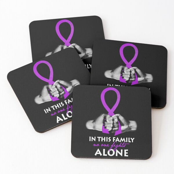 Item preview, Alzheimers Awareness No One Fights Alone In This Family Alzheimers Awareness Peach Ribbon Warrior designed and sold by OtiliaNikolaus.