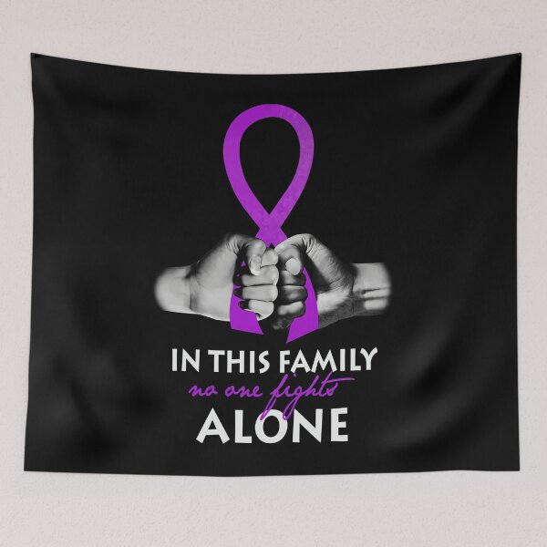 Item preview, Alzheimers Awareness No One Fights Alone In This Family Alzheimers Awareness Peach Ribbon Warrior designed and sold by OtiliaNikolaus.