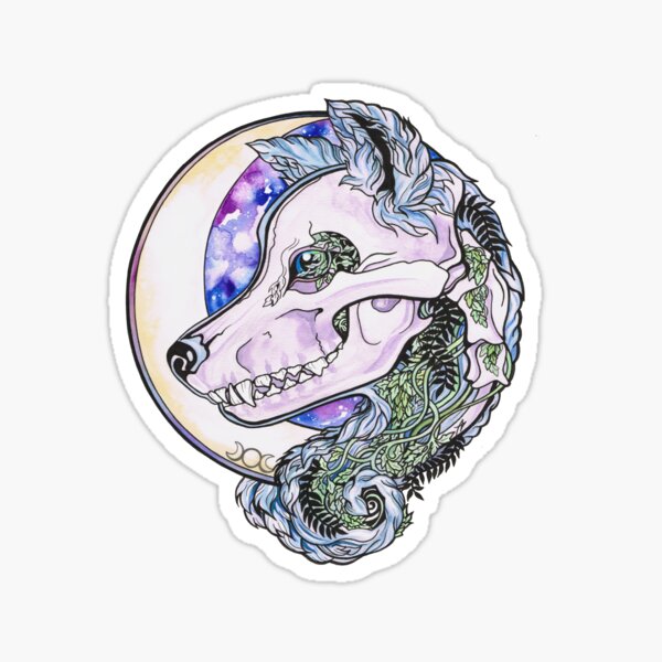 Wolf Skeleton by Ardent Shadows Sticker
