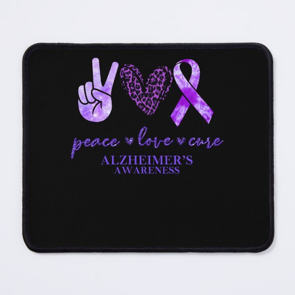 Item preview, Alzheimers Awareness Peace Love Cure Alzheimer's Awareness Ribbon Gift designed and sold by OtiliaNikolaus.