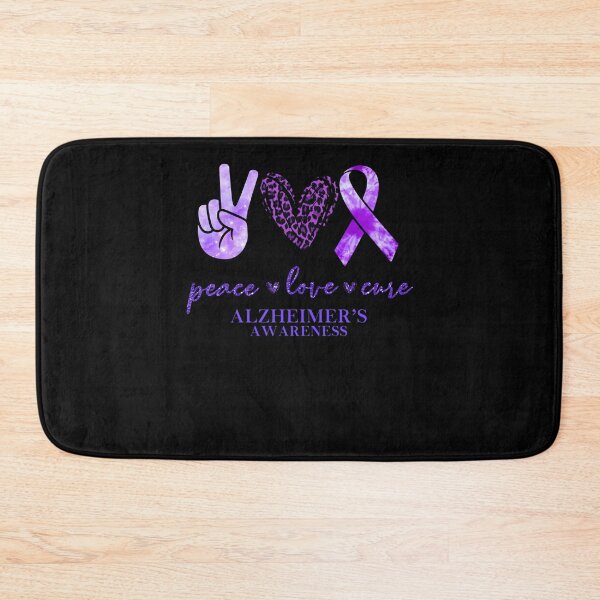 Item preview, Alzheimers Awareness Peace Love Cure Alzheimer's Awareness Ribbon Gift designed and sold by OtiliaNikolaus.