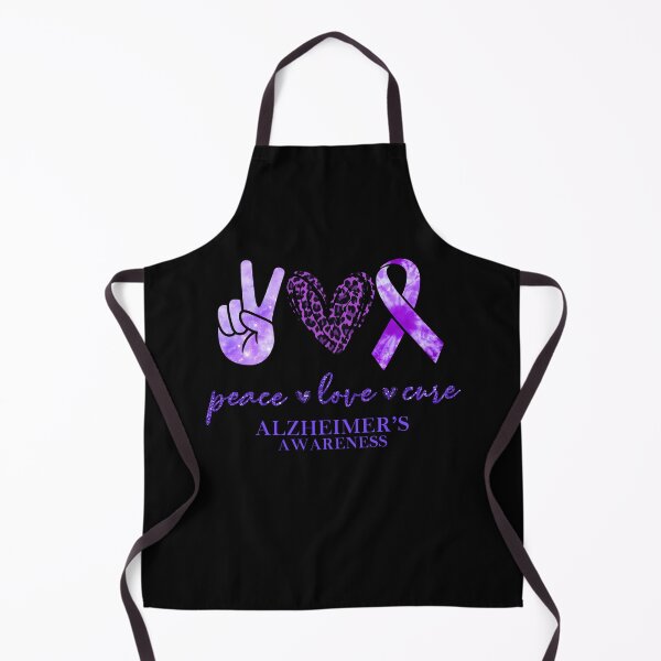 Item preview, Alzheimers Awareness Peace Love Cure Alzheimer's Awareness Ribbon Gift designed and sold by OtiliaNikolaus.