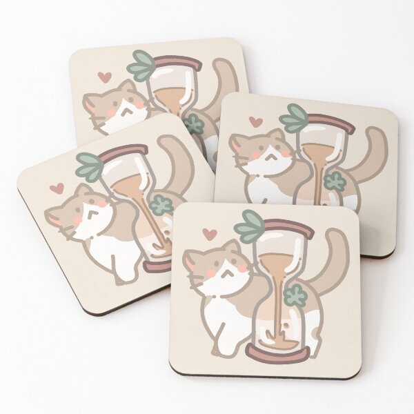 Item preview, Cat Loves Sand Clock designed and sold by dzakiyaatifa.