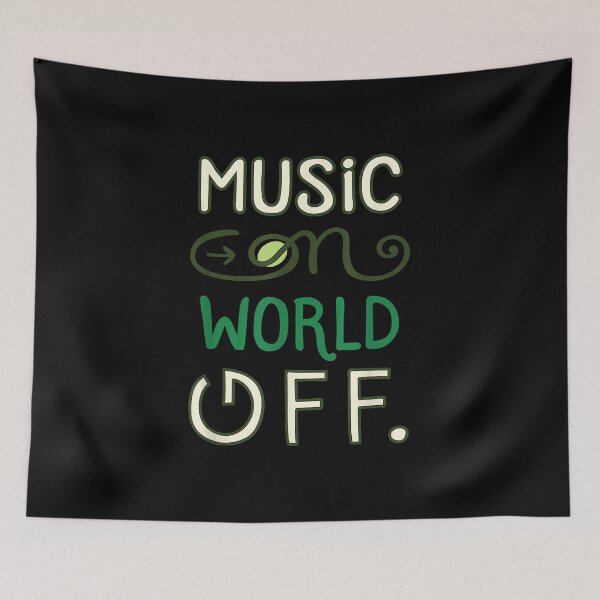 Item preview, Nice music themed that reads music on world off designed and sold by LeonFord43.