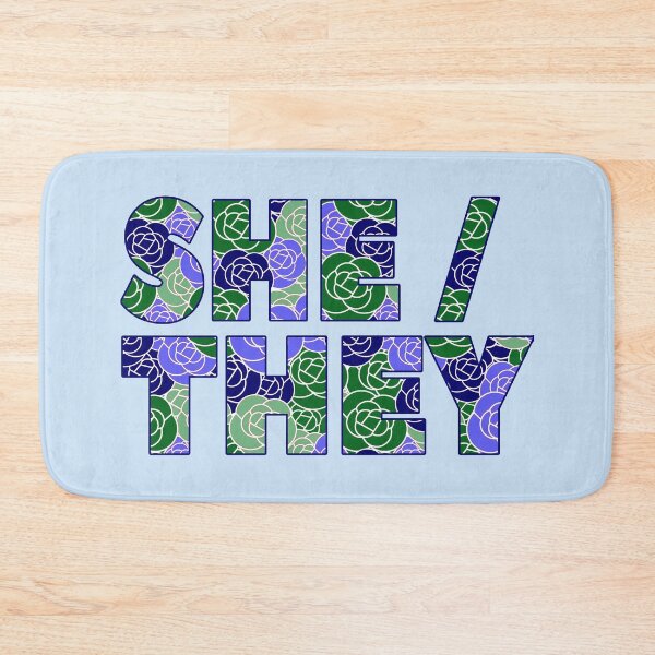 Item preview, SHE / THEY pronouns trans non-binary roses designed and sold by incurablehippie.