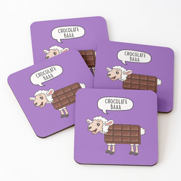 Artikelvorschau, Chocolate Baaa - Sheep Chocolate Bar Pun Gift entworfen und verkauft von LEFDDesigns.